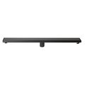 Alfi Brand 32" Black Matte Stainless Steel Linear Shower Drain with Solid Cover ABLD32B-BM